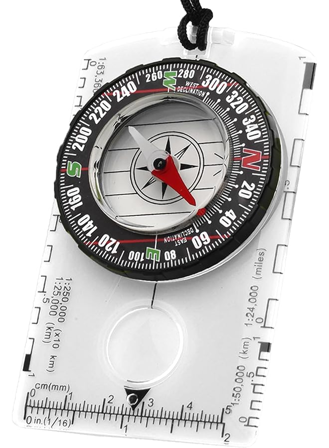 Excefore Orienteering Map Compass Acrylic Advanced Scout Waterproof & Lightweight Suitable for Hiking Camping Orienteering Hunting - Image 1