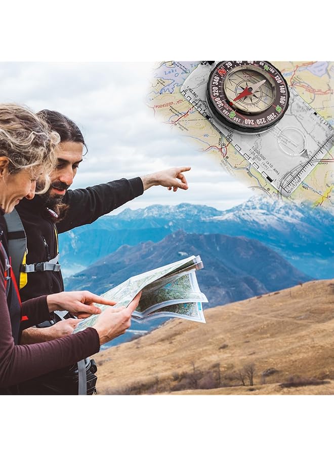 Excefore Orienteering Map Compass Acrylic Advanced Scout Waterproof & Lightweight Suitable for Hiking Camping Orienteering Hunting - Image 4