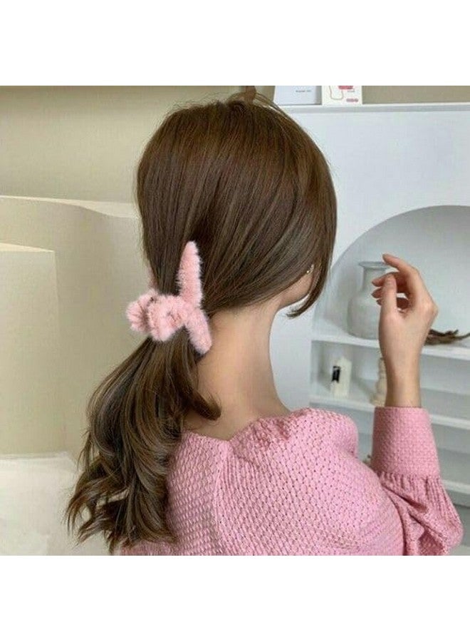 GODFLY Multi-Color Hair Claw Clips for Women | Plush & Soft Winter Hair Clips | Stylish & Durable | Ideal for Parties & Daily Use(2PCS-Long Furry Butterfly) - Image 5