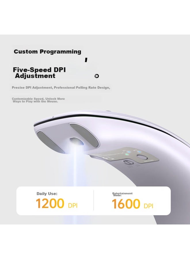 WP W&p Wireless Mouse, Bluetooth Tri-mode Silent Office Portable Ergonomic Rechargeable, Compatible With Apple Mac, Huawei, Microsoft Laptops, Desktop Computers, And Tablets - Image 4