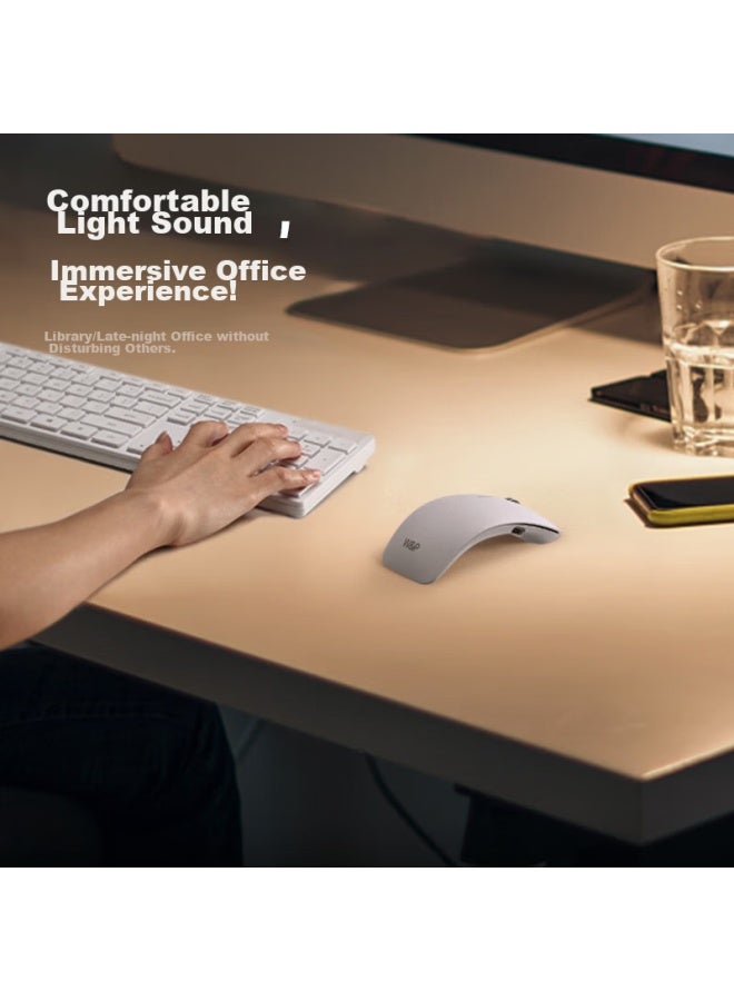 WP W&p Wireless Mouse, Bluetooth Tri-mode Silent Office Portable Ergonomic Rechargeable, Compatible With Apple Mac, Huawei, Microsoft Laptops, Desktop Computers, And Tablets - Image 1