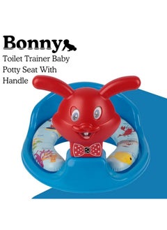 Nabhya Nabhya Kids Toilet Trainer Baby Potty Seat With Rabbit Handle And Back Support Toilet Seat For Girls & Boys (Blue)  - Image 2
