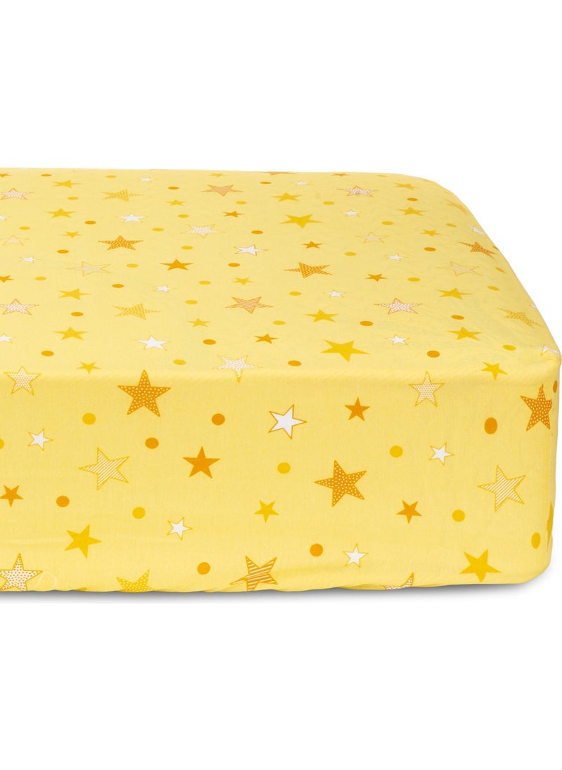 Elastic Yellow Star Fitted Baby Sheet 70x130 - pzsku/Z73E3901A2026F0A4E140Z/45/_/1730521121/d8c98554-8ca4-4b3c-a10f-27fc0b34ac83