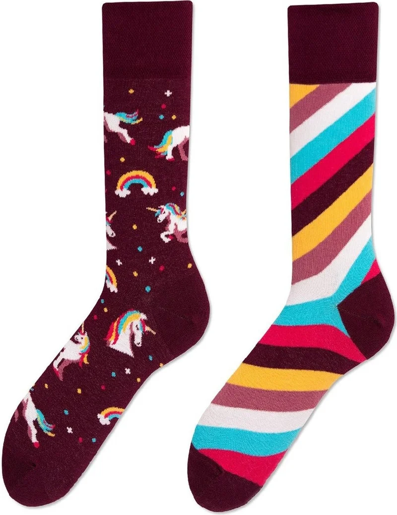Carnaval Socks Left and Right Unicorn Patterned Colorful Socks