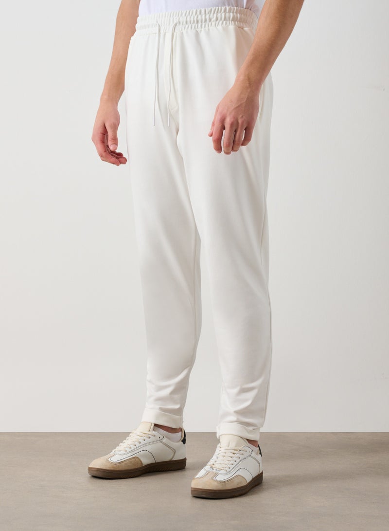 Marrakech Drawstring Casual Trousers for Men – White - Image 1