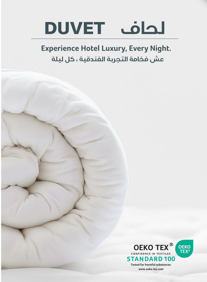 ريست لحاف فاخر 135×200 سم، لحاف فائق النعومة، جودة فندقية، لحاف مناسب لجميع المواسم مع حشوة ناعمة بديلة، صنع في الإمارات العربية المتحدة - Image 2
