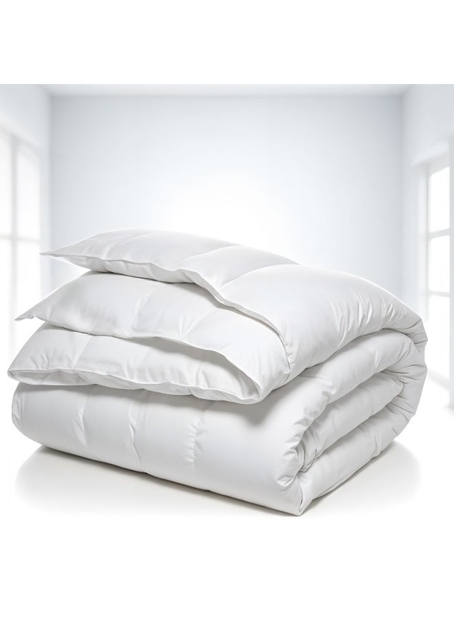 Rest - Hotel Bedding Comforter Duvet Insert White Microfiber All Seasonal Comfortable Durable Machine Wash Quilted Comforter Stitched Quilting Duvet (240X260Cm) - Image 1