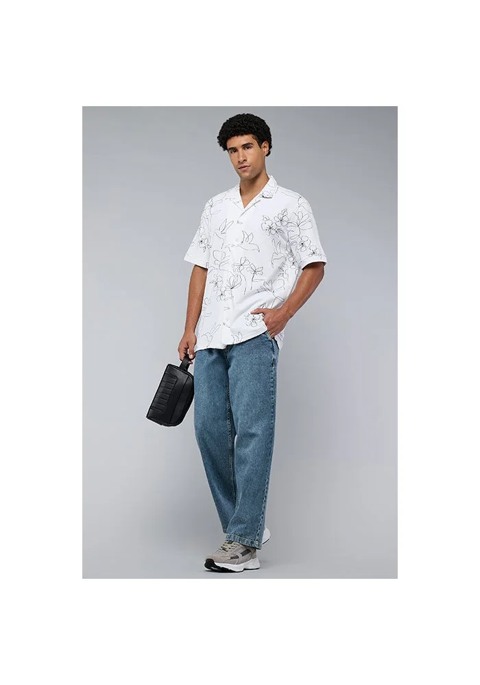 R&b  Washed Straight Fit Jeans with Elastic Waist for Men | Best Price UAE