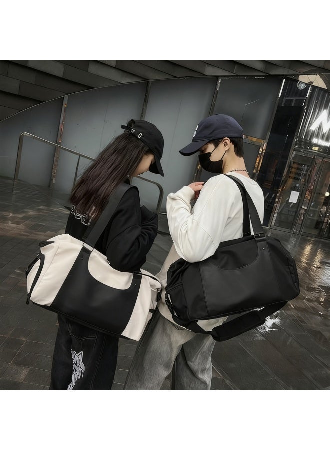 Aurrako Large Travel Duffel Bag with Zipper, Water-Resistant Overnight Bag for Men and Women, Gym or Travel Use - Image 4