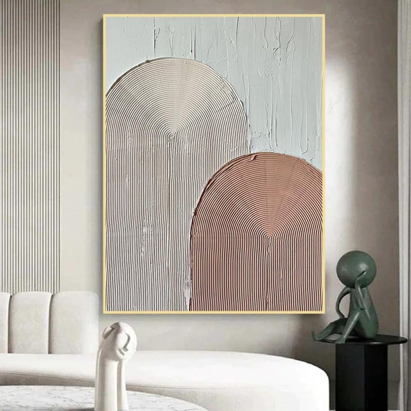 ماركتنا لوحة قماشية بتصميم الفن البوهيمي مع برواز مجوف مقاس (40×60) قطعة واحدة - Image 1