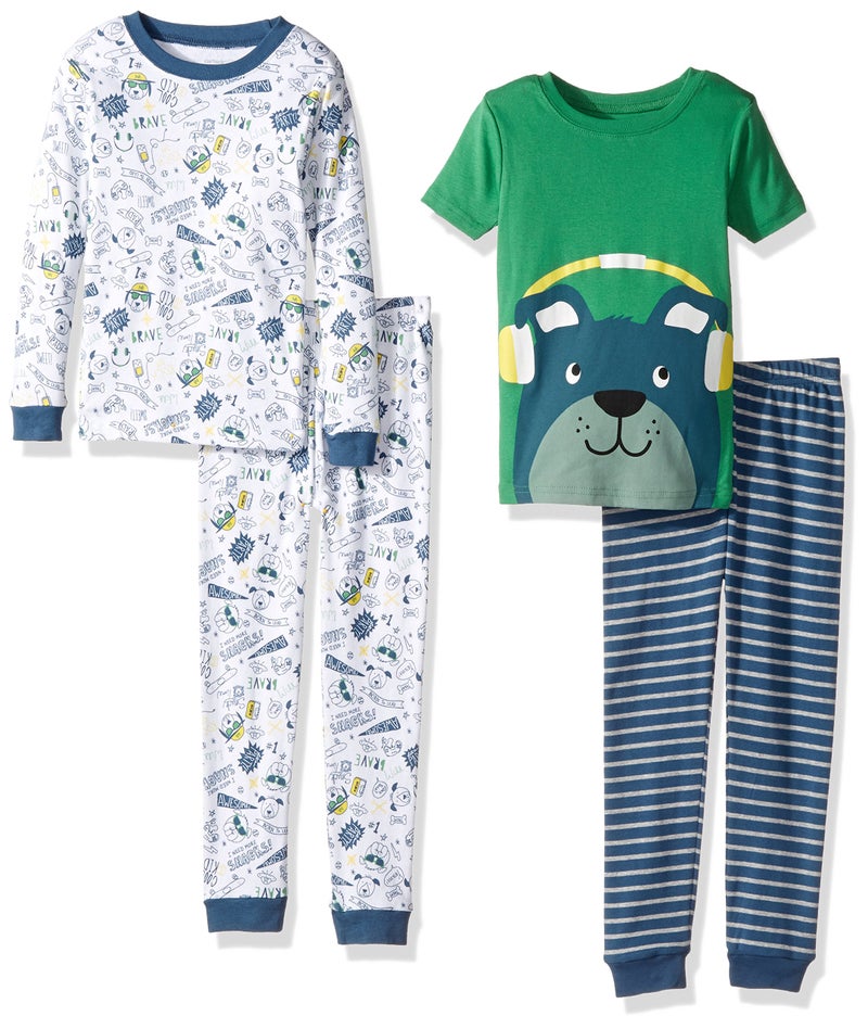 Carter's Boys 4 Pc Cotton 341g272, Print, 3T Toddler