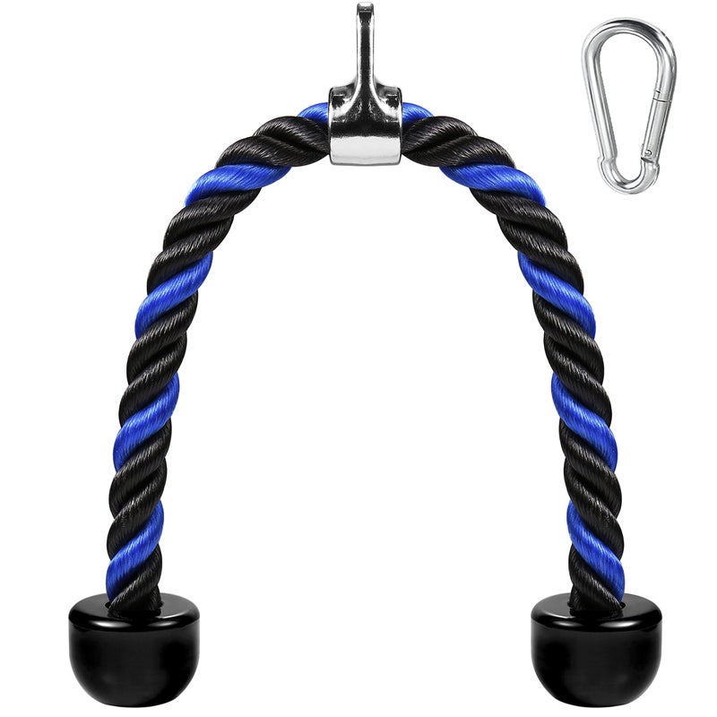 AWEFRANK Deluxe Tricep Rope Pull Down Cable, 27 & 36 Inch Rope Length, Easy to Grip & Non-Slip Cable Attachment for Gym Workout Exercise - Image 1