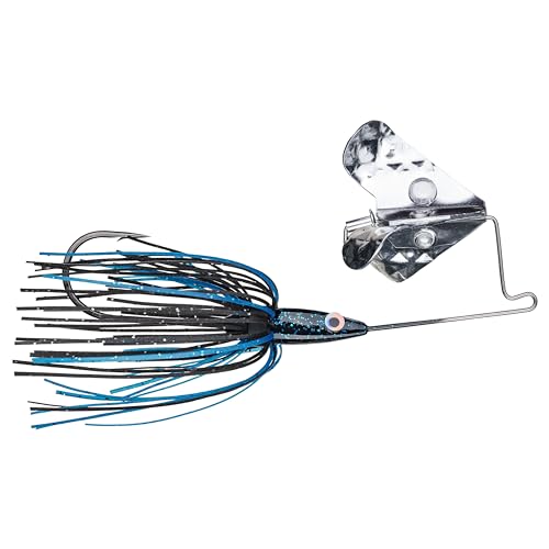 Strike King Tri-Wing Mini Buzz King Bait (Black/Blue, 0.125-Ounce) - Image 5