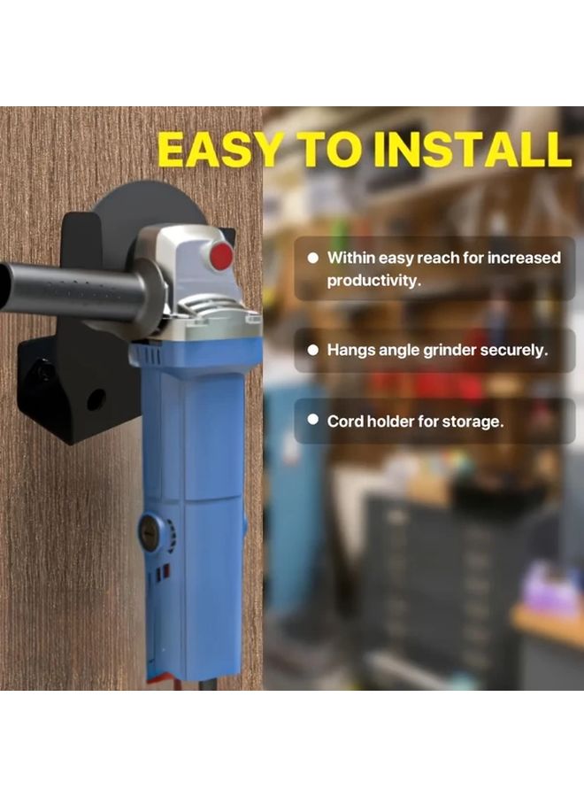 1pc Heavy Duty Metal Angle Grinder Holder Wall Mount Storage Rack Tool Organizer - Image 4