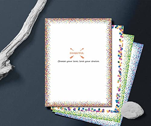DUGUTUL Thicker Colorful Stationery Paper, Aesthetic Paper 8.5 x 11", 48 Sheets, 6 Styles, Double Sided, Pretty Paper, Decorative Scrapbook Paper, Printer Friendly for Invitations (A - F) - Image 5