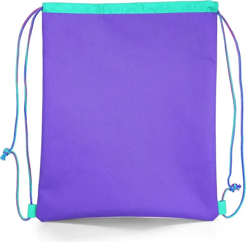 كورال هاي Kids Lavender Aqua Green Unicorn Patterned Drawstring Backpack 22429
