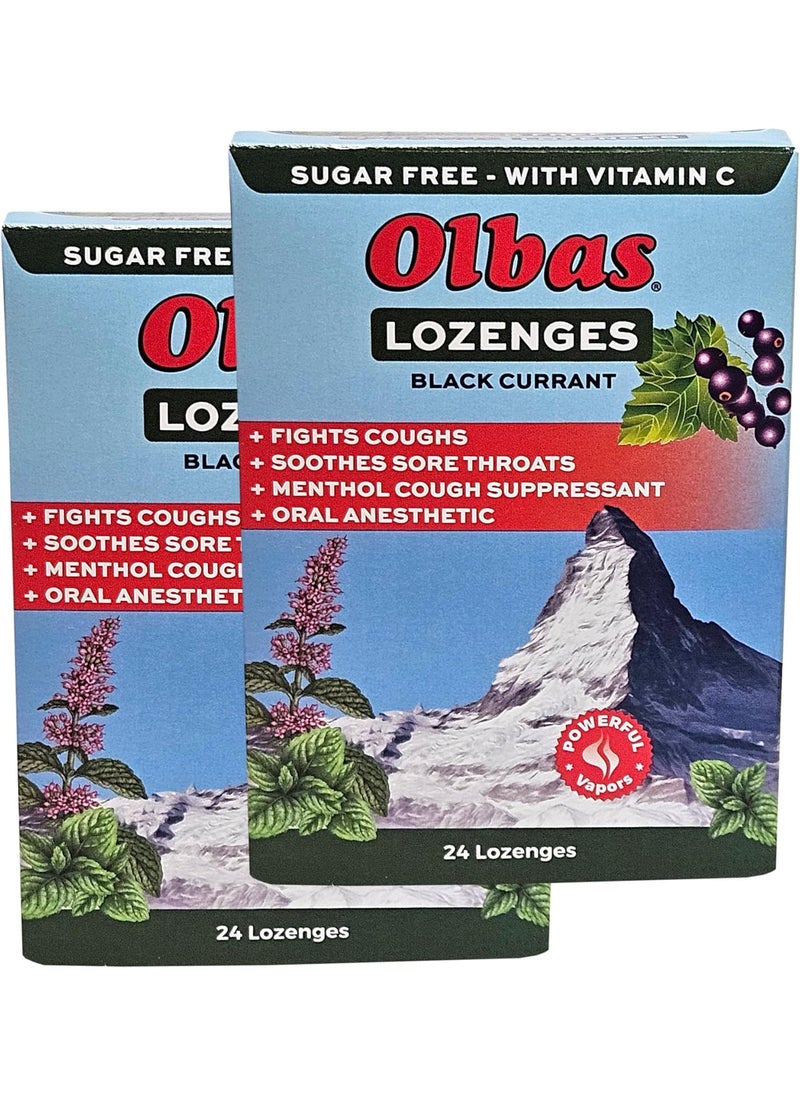 Olbas Olbas Sugarless Lozenges, Currant, 24 Ea. (2-Pk) 