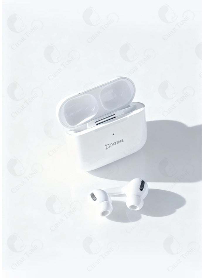 أونتايم سماعات أذن OnTime OT-i۲۳ تدعم الشحن اللاسلكي مع صوت جهير عميق ١٢ مم ومدة تشغيل إجمالية تصل إلى ٢٤ ساعة | سماعات أذن بلوتوث TWS مقاومة للماء بمعيار آي بي إكس ٤ للاستخدام الرياضي واليومي – أبيض - Image 2