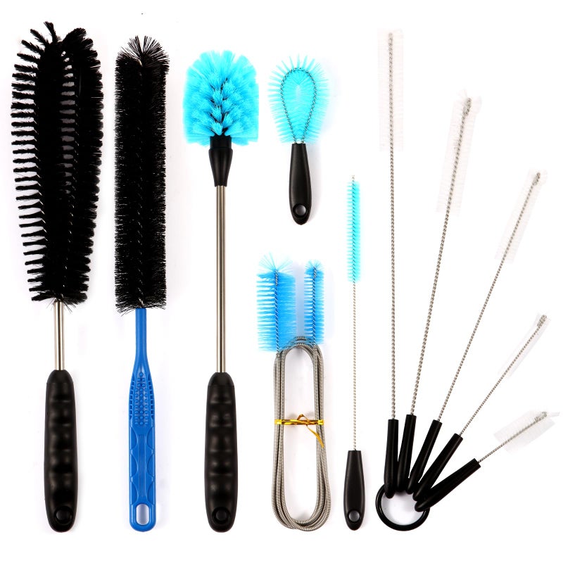 Suseg 11 in 1 Fish Tank Aquarium Cleaning Brush Kit,Aquarium brushSutiable for Acrylic Fish Tank, and Plastic Fish Tank,Glass Fish Tank,Non Rusting,Fish Tank Cleaning Tools - Image 1