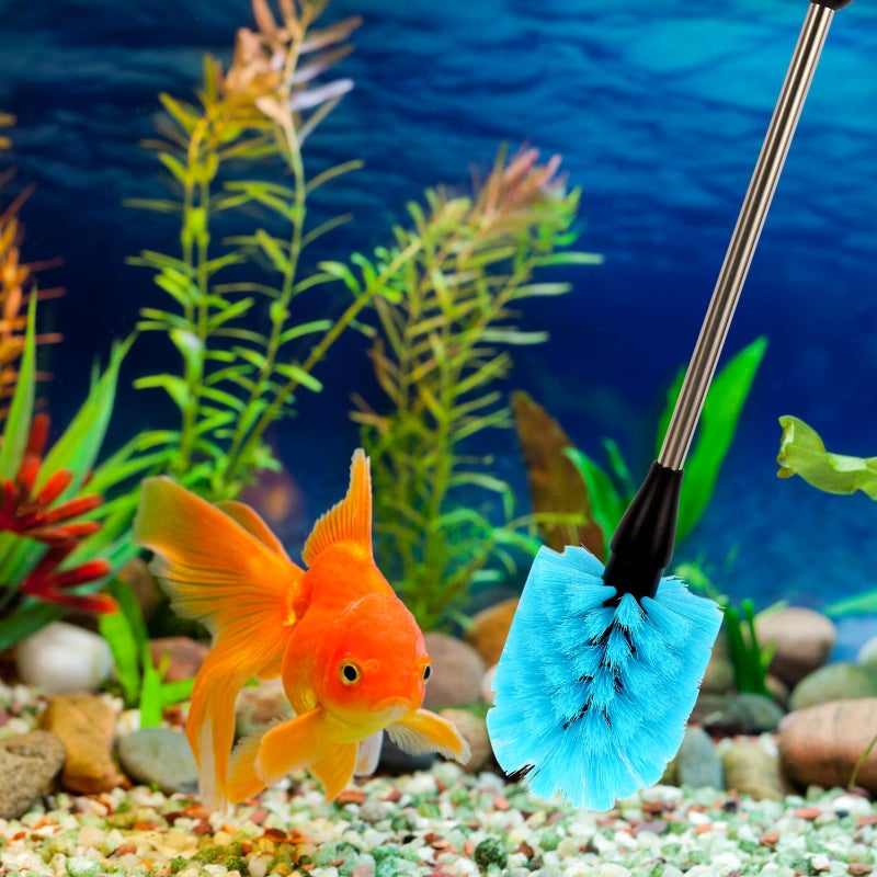 Suseg 11 in 1 Fish Tank Aquarium Cleaning Brush Kit,Aquarium brushSutiable for Acrylic Fish Tank, and Plastic Fish Tank,Glass Fish Tank,Non Rusting,Fish Tank Cleaning Tools - Image 2
