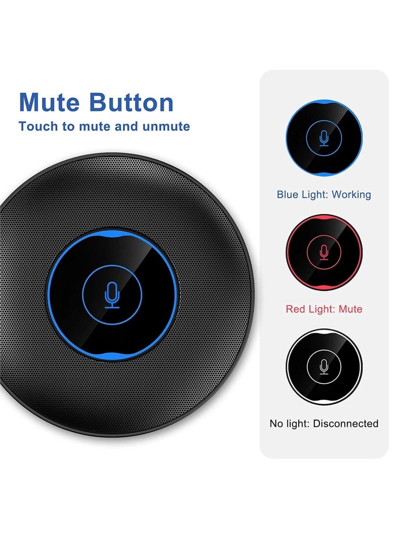 Excefore Conference USB Microphone, 360° Omnidirectional Laptop PC Computer External Conference Mic with Mute Button, Compatible with MacOS Windows for Zoom Meeting, Online Learning, Skype VD60  - Image 5