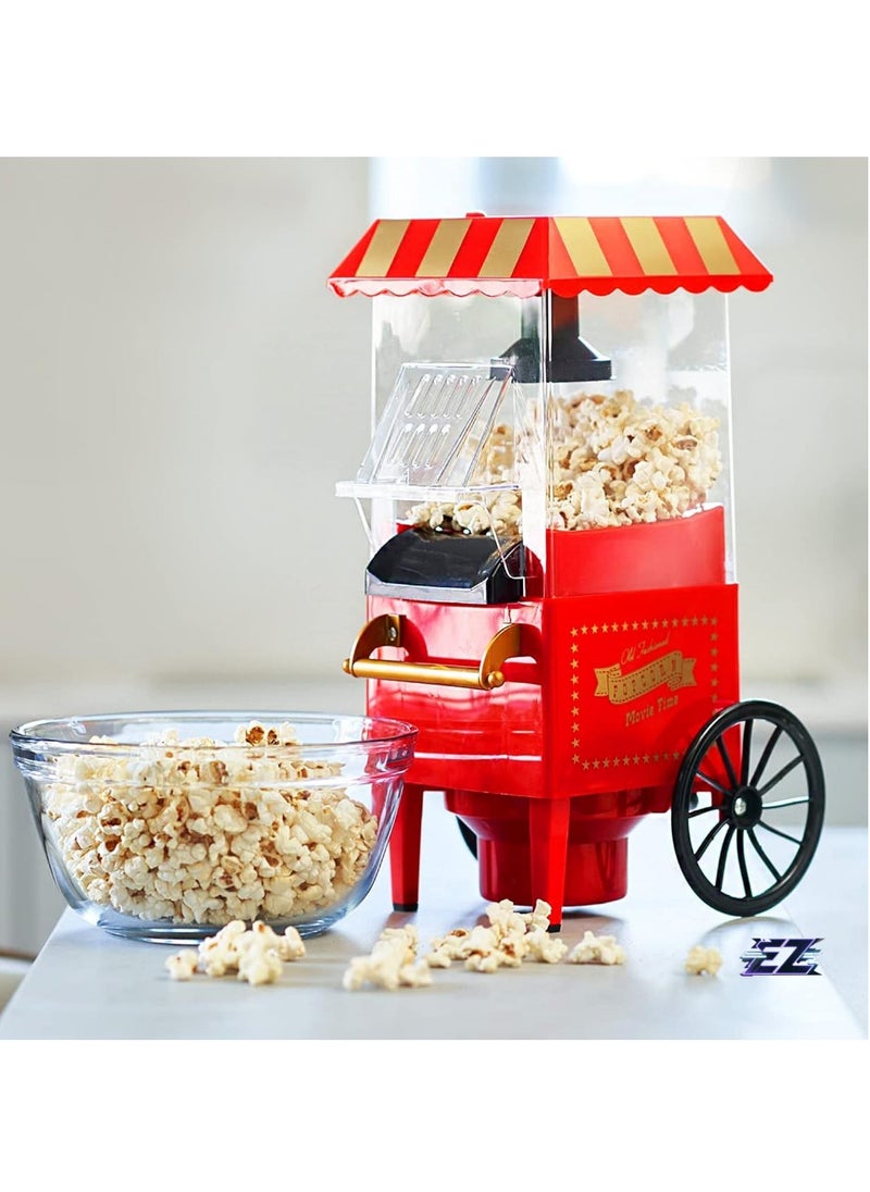 ELTRAZONE Carnival Popcorn Maker – Nostalgia Hot Air Popcorn Machine for Movie Nights – Vintage Style, Oil-Free, Healthy Homemade Popcorn  - Image 1
