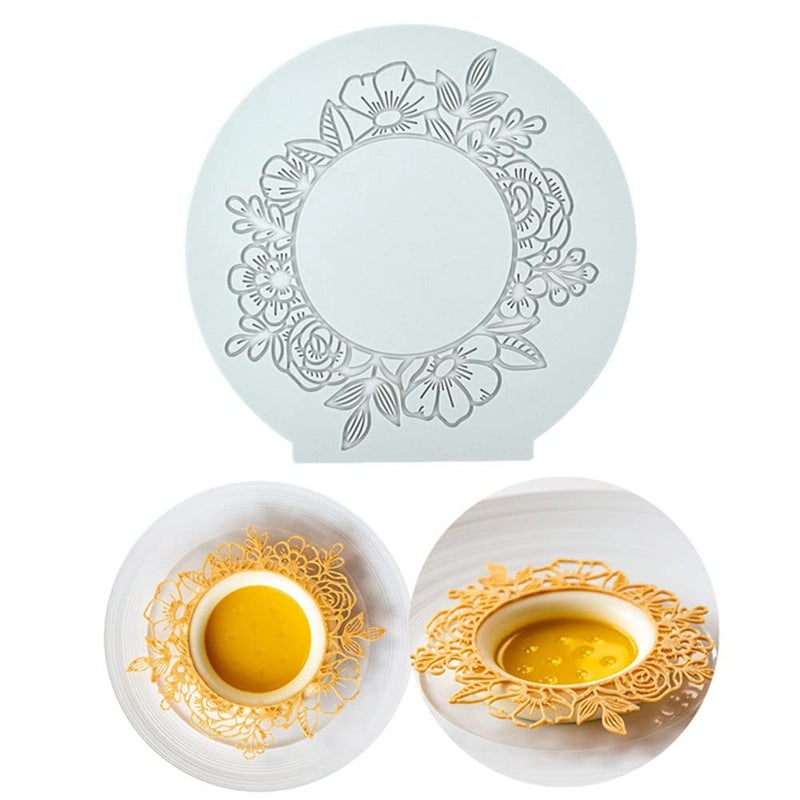 Silicone Lace Mold Wedding Cake Lace Mat Coral Cake Decorating Mold Flower Fondant Impression Mats for Edible Lace Fondant Mold SugarLace Cupcake Mat Tools A_66x64x012inch