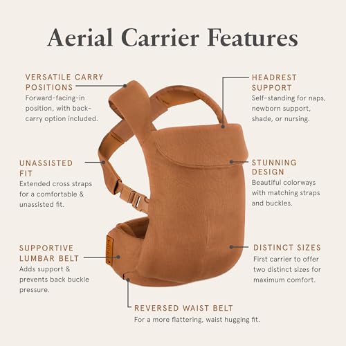 WildBird - Aerial Carrier - 7 to 45 lbs - for Moms, Dads & Caregivers - 100% Natural European Linen Fibers - Versatile & Adjustable - Large Size - Sparrow Fabric - Image 3