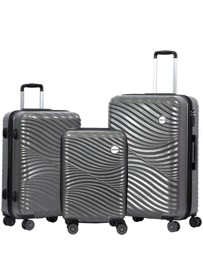 Biggdesign - Biggdesign 3 Piece Moods Up Luggage Set with Spinner Wheels Anthracite - Image 1