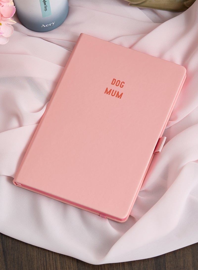 Flamingo Candles Pink Dog Mum Notebook Gift - Image 1