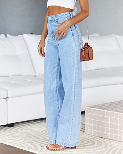 PLNOTME Women's High Waisted Jeans Boyfriend Baggy Straight Leg Casual Denim Pants - Image 4