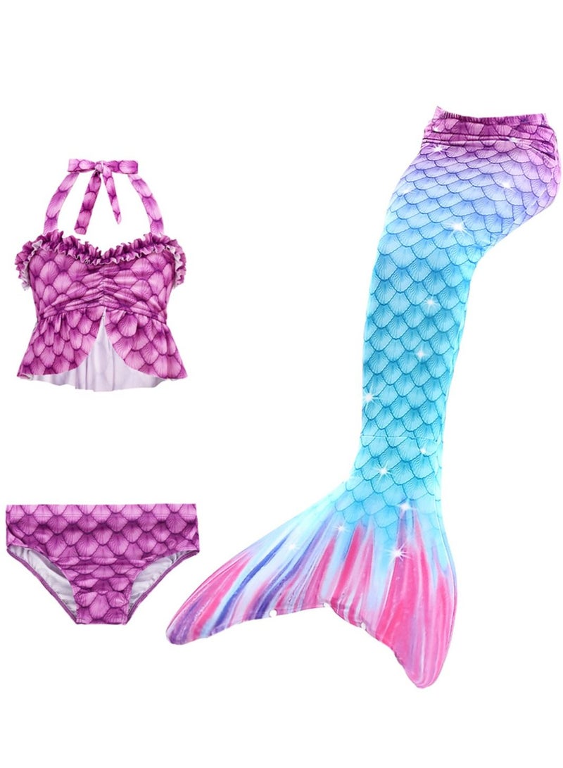 Loquat 3-Piece Mermaid Swimsuit Set 