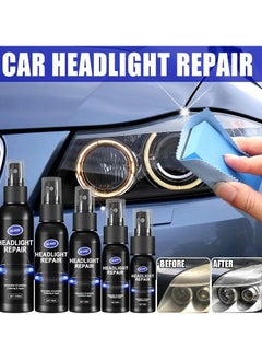 OUHOE Car Headlight Repair Fluid, Convenient Portable Auto Headlight Restoration Liquid, Long Lasting Innovative Headlight Repair Polish, Scratch Removal Spray for Head Light Lens, (1pc 30ml + Sponge)  - Image 2