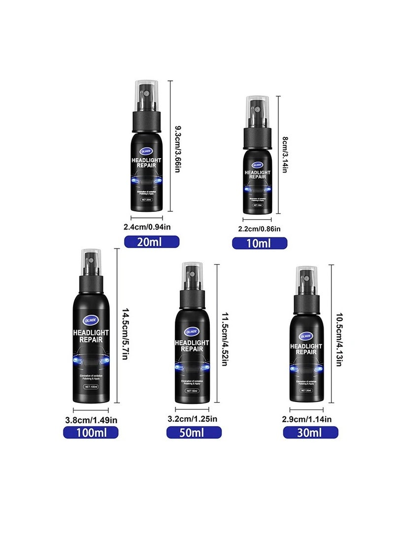 OUHOE Car Headlight Repair Fluid, Convenient Portable Auto Headlight Restoration Liquid, Long Lasting Innovative Headlight Repair Polish, Scratch Removal Spray for Head Light Lens, (1pc 30ml + Sponge)  - Image 5
