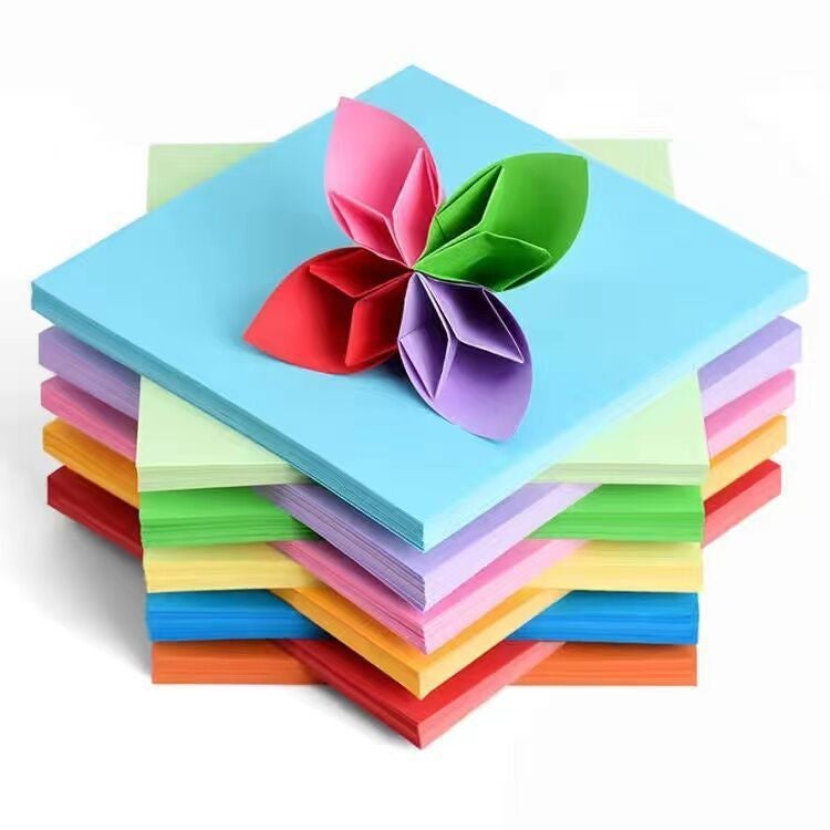 100-Sheet A4 Colored Paper Assorted Crafting 65g【13*13cm】mixed colors-100 sheets