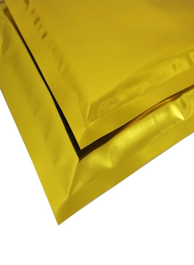 QQ Studio 100 PCS Smooth Gold Dual-Sided Foil Resealable Top Pouches 10x15cm (3.9x5.9") - Image 3