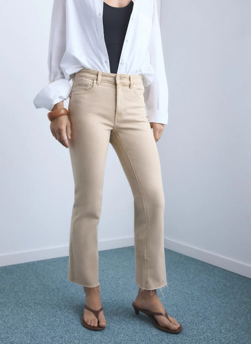 مانجو Sienna Flared Cropped Jeans