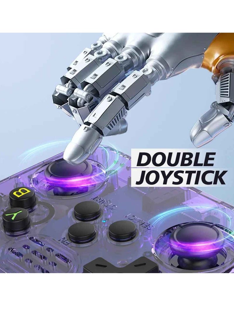 R36S Retro Handheld Video Game Console, 3.5 Inch IPS Screen Retro Video Game, Portable Durable Pocket Video Player, Lightweight Children Handheld Game, (1pc, Grey, 128GB) - Image 4