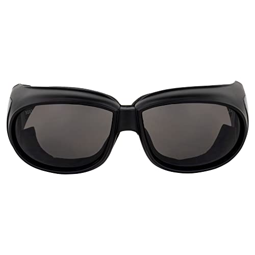Birdz 2 Pairs Swallow Foam Padded Motorcycle Riding Glasses Black Frame Clear/Smoke Lens - Image 5