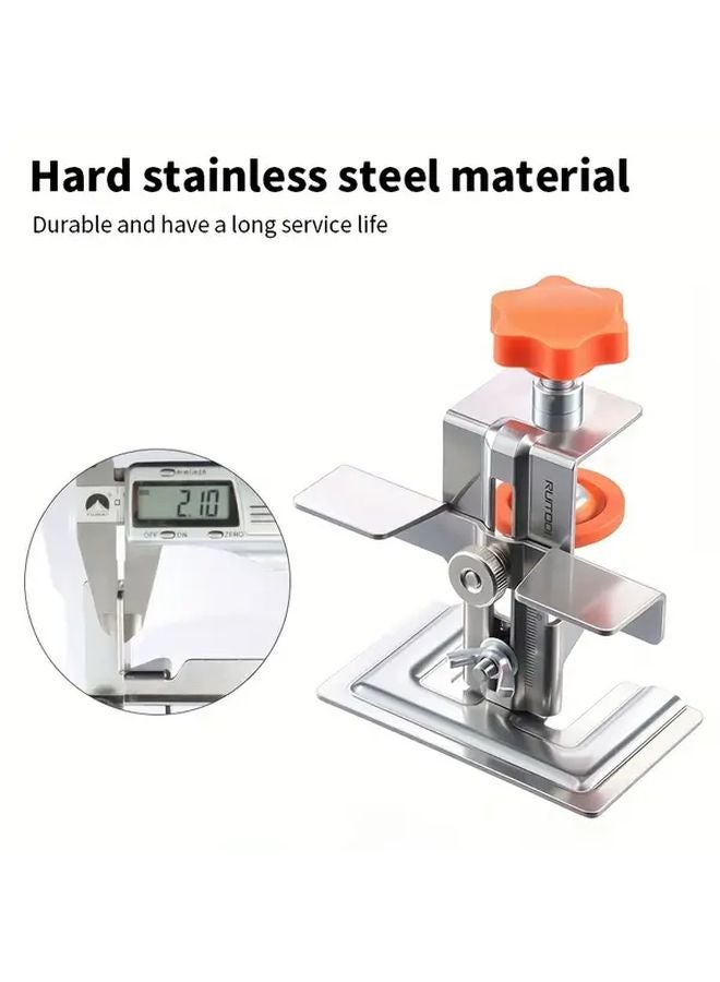 Adjustable Cabinet Door Installation Jig With Base 9 40mm Clamping Range Metal Tool - Image 5