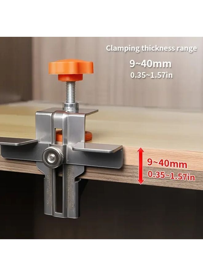 Adjustable Cabinet Door Installation Jig With Base 9 40mm Clamping Range Metal Tool - Image 4