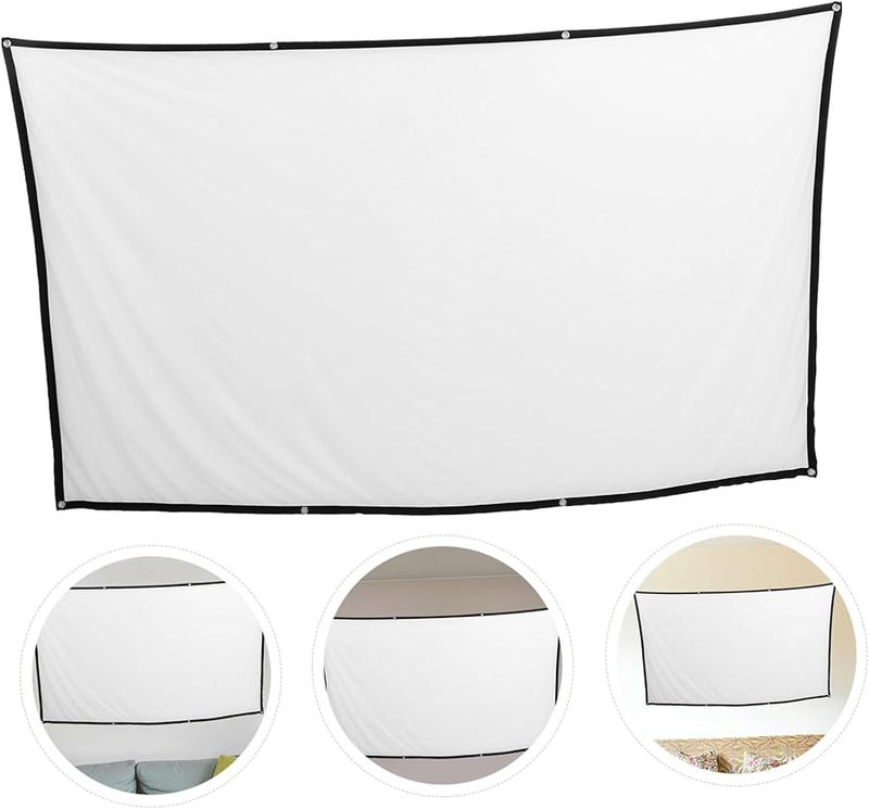 Sewroro 100 Inch Polyester Projection Screen for Indoor Outdoor Home Theater Office - Image 5