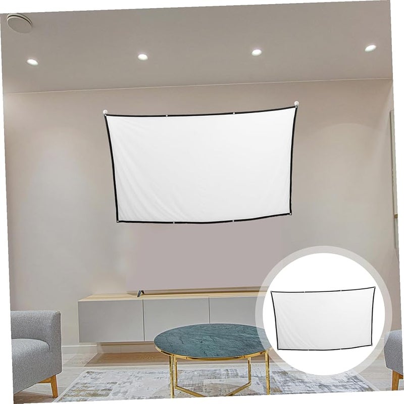 Sewroro 100 Inch Polyester Projection Screen for Indoor Outdoor Home Theater Office - Image 4