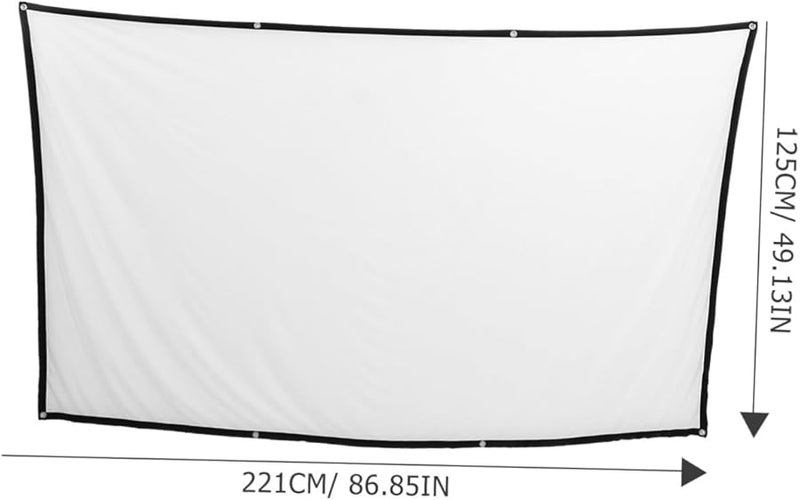 Sewroro 100 Inch Polyester Projection Screen for Indoor Outdoor Home Theater Office - Image 3