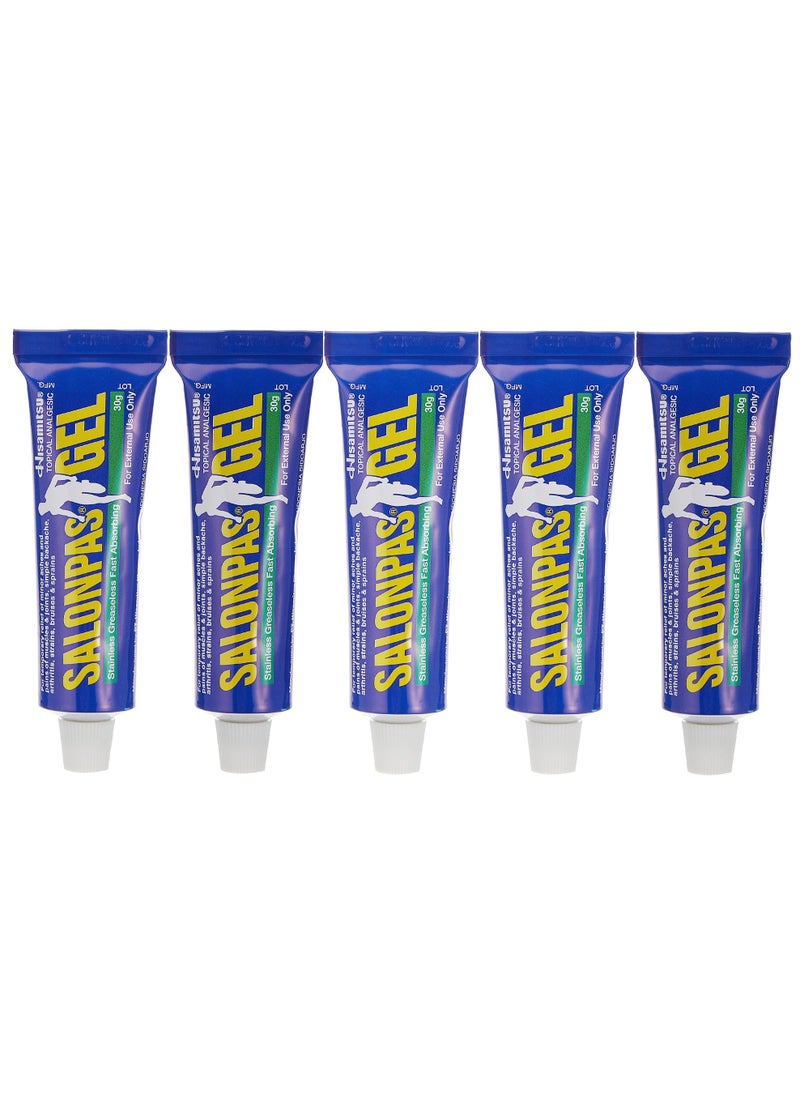 Salonpas Muscle Pain Relief Gel 30g (Pack of 5)  - Image 1