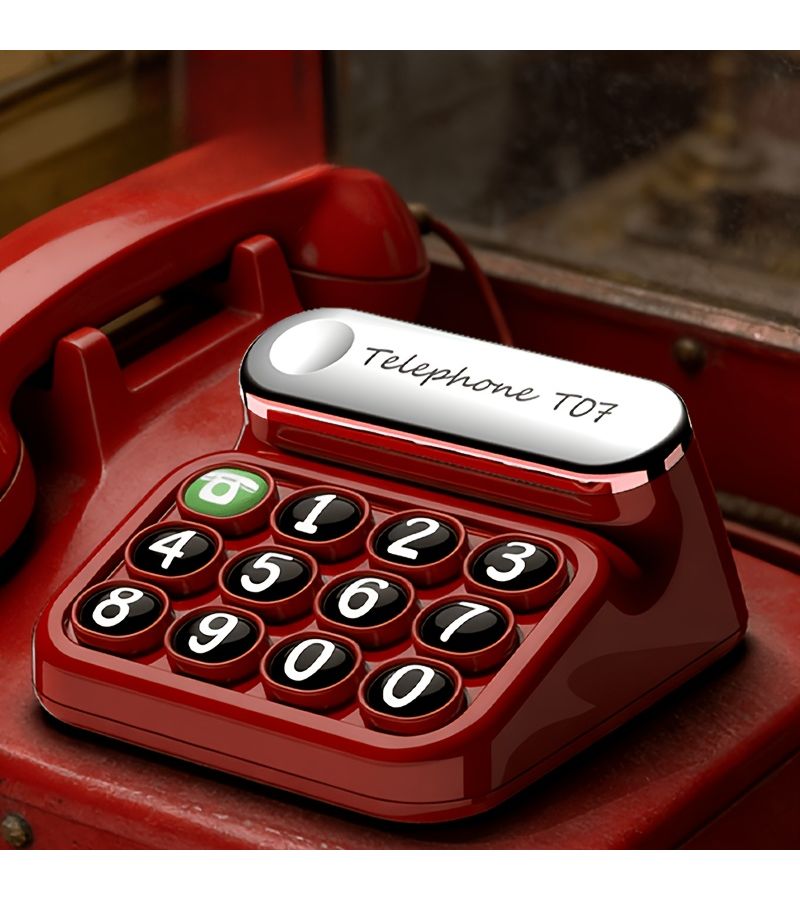 Red Retro Car Temporary Parking Number Plate With 3D Glue Button - Image 3