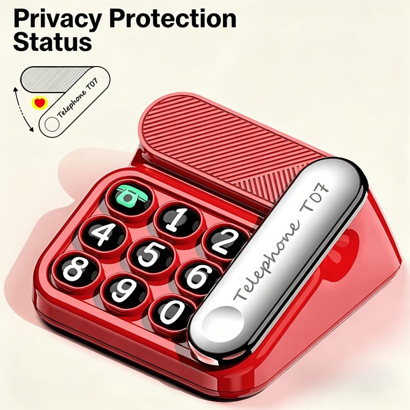 Red Retro Car Temporary Parking Number Plate With 3D Glue Button - Image 4