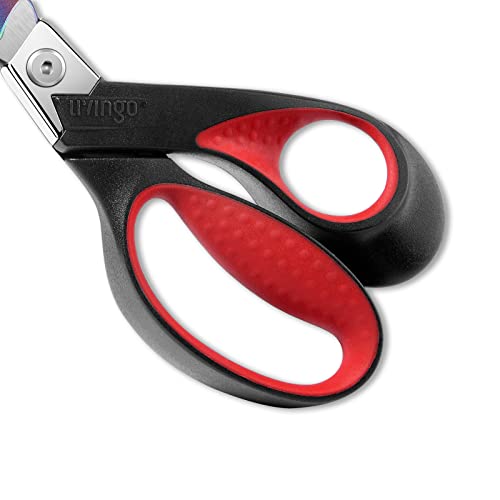 LIVINGO Industrial Scissors Heavy Duty: 9" Professional Multipurpose Shears Sharp Stainless Steel - Forged Titanium Coated Scissors for Fabric Sewing Carpet Craft Workshop Outdoor Home Office - Image 5