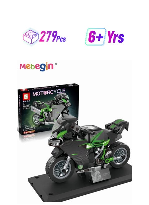 279PCS Motorcycle Model Building Kit, Motorcycle Building Blocks Set, STEM Building Bricks Set, Educational Toys, Wonderful Activity with Family or Friends, Ideal Gift for Kids Aged 6+, 16.5*10cm