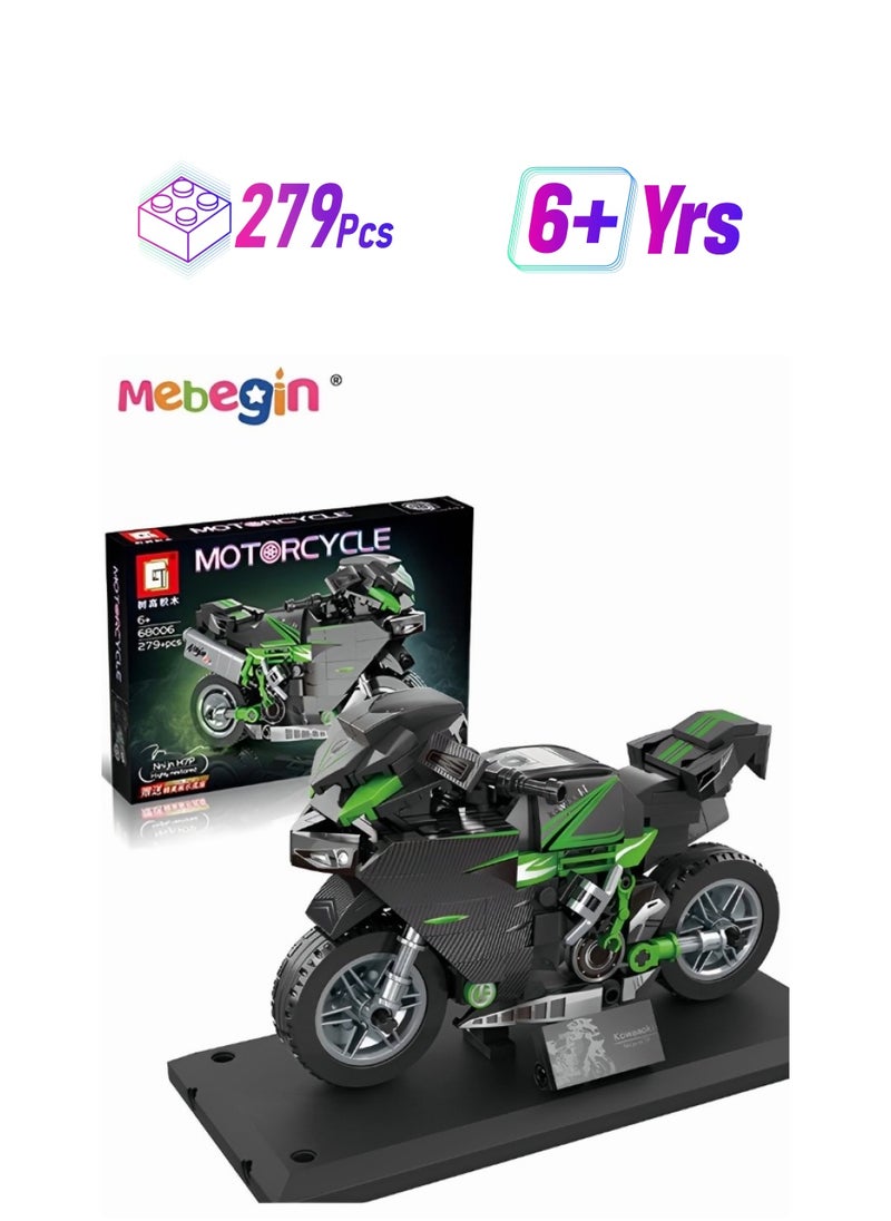 279PCS Motorcycle Model Building Kit, Motorcycle Building Blocks Set, STEM Building Bricks Set, Educational Toys, Wonderful Activity with Family or Friends, Ideal Gift for Kids Aged 6+, 16.5*10cm